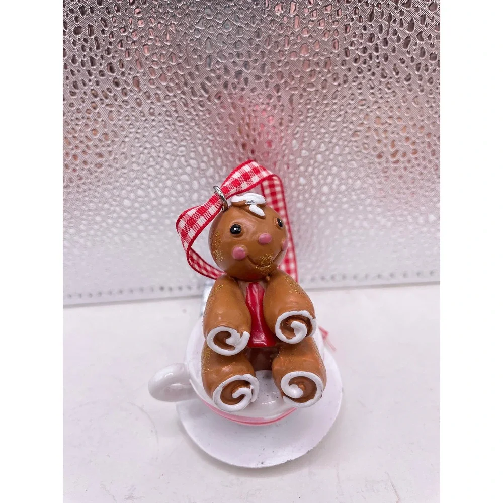 Gingerbread Ornament Collection Lot 6 Cookie Chef Figures +Garland Holiday Decor